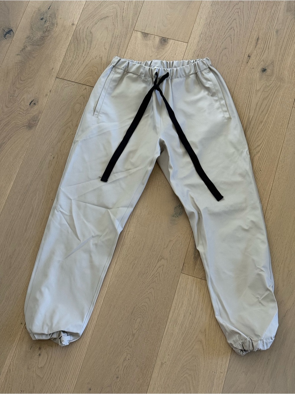 Stutterheim Light Sand Rubberized Joggers